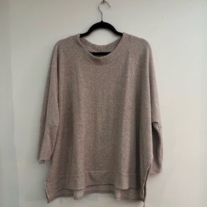 Cream. Waffle sweater. Size L